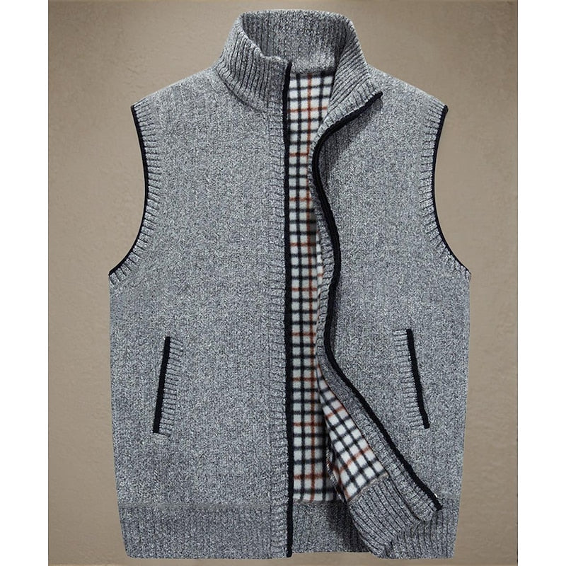 Stand-Collar Zip-Up Gilet