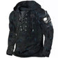 Lace-Up Skull Graphic Hoodie