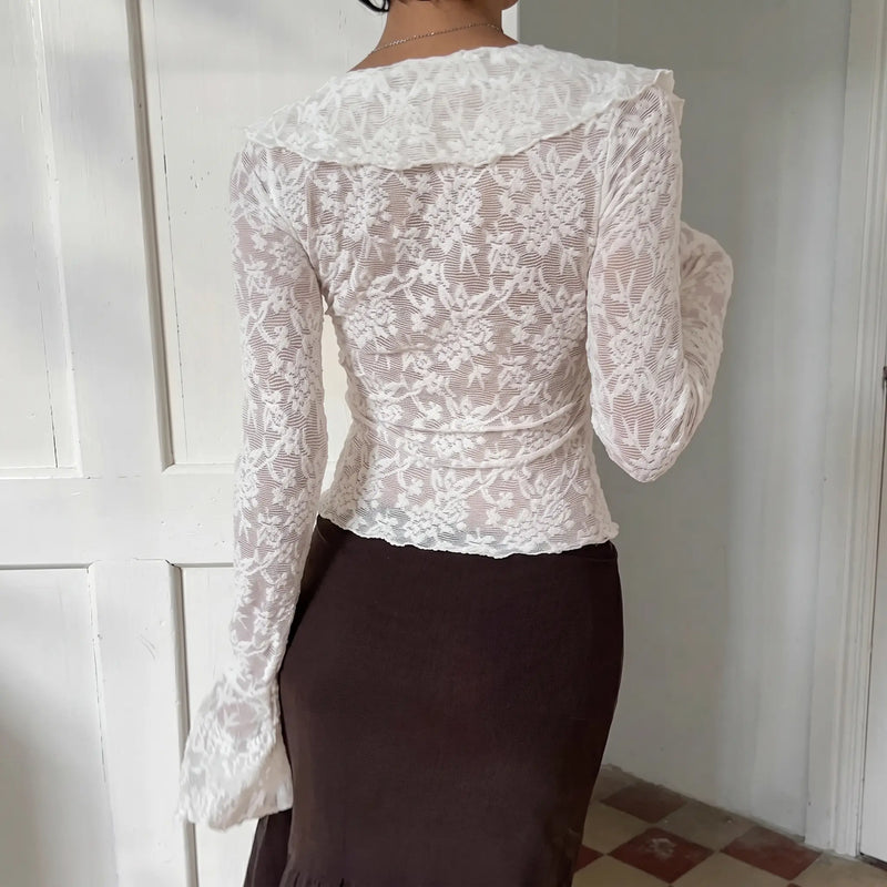 Zylpha - Elegant Lace Blouse Romantic Boho-Chic